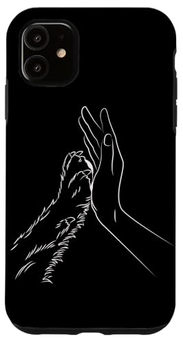 Hülle für iPhone 11 Pfote Menschenhand Hund Hunde Hundeliebhaber Hundebesitzer von Pfote Paw Hand Hund Dog Liebe love Geschenk Gift