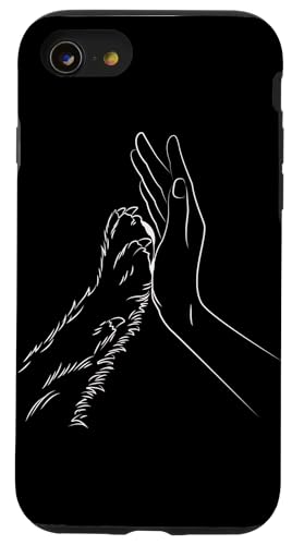 Hülle für iPhone SE (2020) / 7 / 8 Pfote Menschenhand Hund Hunde Hundeliebhaber Hundebesitzer von Pfote Paw Hand Hund Dog Liebe love Geschenk Gift