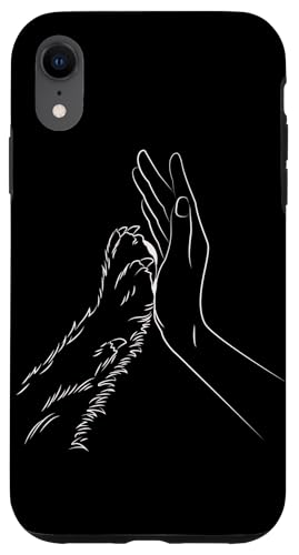 Hülle für iPhone XR Pfote Menschenhand Hund Hunde Hundeliebhaber Hundebesitzer von Pfote Paw Hand Hund Dog Liebe love Geschenk Gift