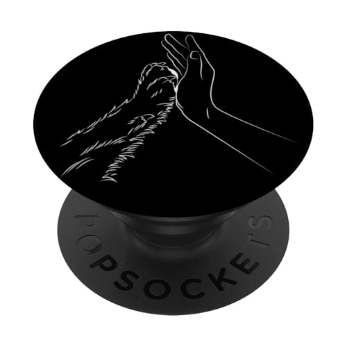 Pfote Menschenhand Hund Hunde Hundeliebhaber Hundebesitzer PopSockets Klebender PopGrip von Pfote Paw Hand Hund Dog Liebe love Geschenk Gift