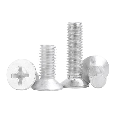 Aluminiumlegierung M1.7-M6 Kreuzschlitz-Senkkopfschraubenbolzen, 10 Stück, M1,7x6mm von Pgqjfks