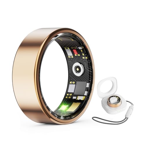 Pgtc Smart Ring,Fitness Ring für Männer und Frauen,Herzfrequenzmesser,Kalorienzähler,Schlaf-Tracker,Schrittzähler,Gesundheitsring,IP68 wasserdichter Smart Ring kompatibel mit Android iOS(Roségold,13) Pgtc Smart Ring,Fitness Ring für Männer und Frauen,Herzfrequenzmesser,Kalorienzähler,Schlaf-Tracker,Schrittzähler,Gesundheitsring,IP68 wasserdichter Smart Ring kompatibel mit Android iOS(Roségold,13) von Pgtc