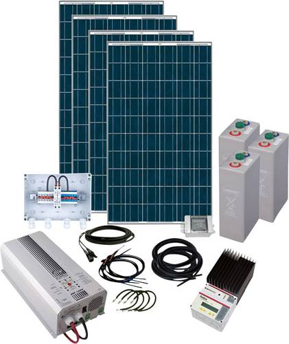 Phaesun Solar Rise Eight 600281 Solar-Set 1000 Wp inkl. Akku, inkl. Anschlusskabel, inkl. Laderegler von Phaesun
