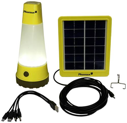 Phaesun Solar-Tischlampe Solar Lightkit Sun Shine 350115 LED 1.2 W, 1W RGB Gelb, Schwarz von Phaesun