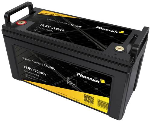 Phaesun Sun Save 12-200X 340435 Spezial-Batterie 12V 200Ah LiFePO 4 (B x H x T) 405 x 235 x 175mm M8 von Phaesun