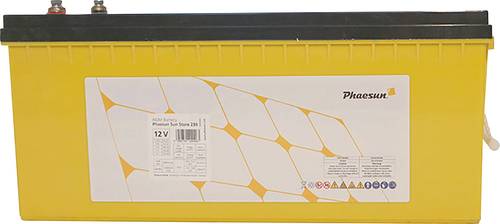 Phaesun Sun-Store 250 340090 Solarakku 12V 254Ah Blei-Vlies (AGM) (B x H x T) 522 x 240 x 224mm M8-S von Phaesun