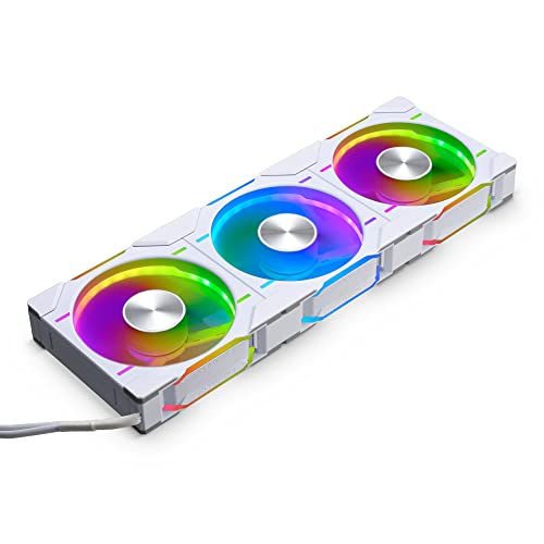 PHANTEKS D30 PWM Regular Airflow D-RGB Lüfter, 3er Pack - 120mm, weiß von Phanteks