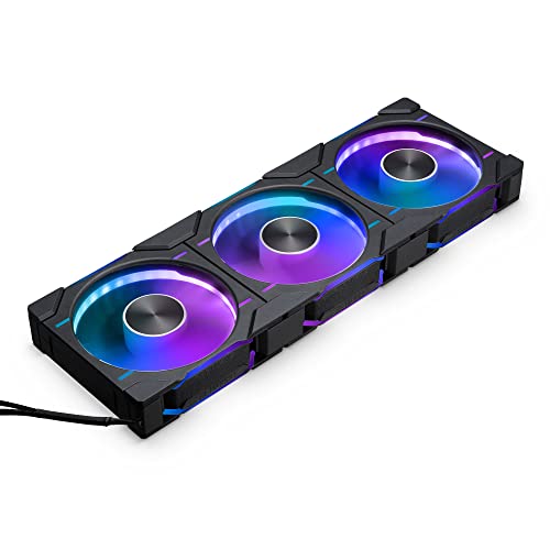 PHANTEKS D30 PWM Reverse Airflow D-RGB Lüfter, 3er Pack - 120mm, schwarz von Phanteks