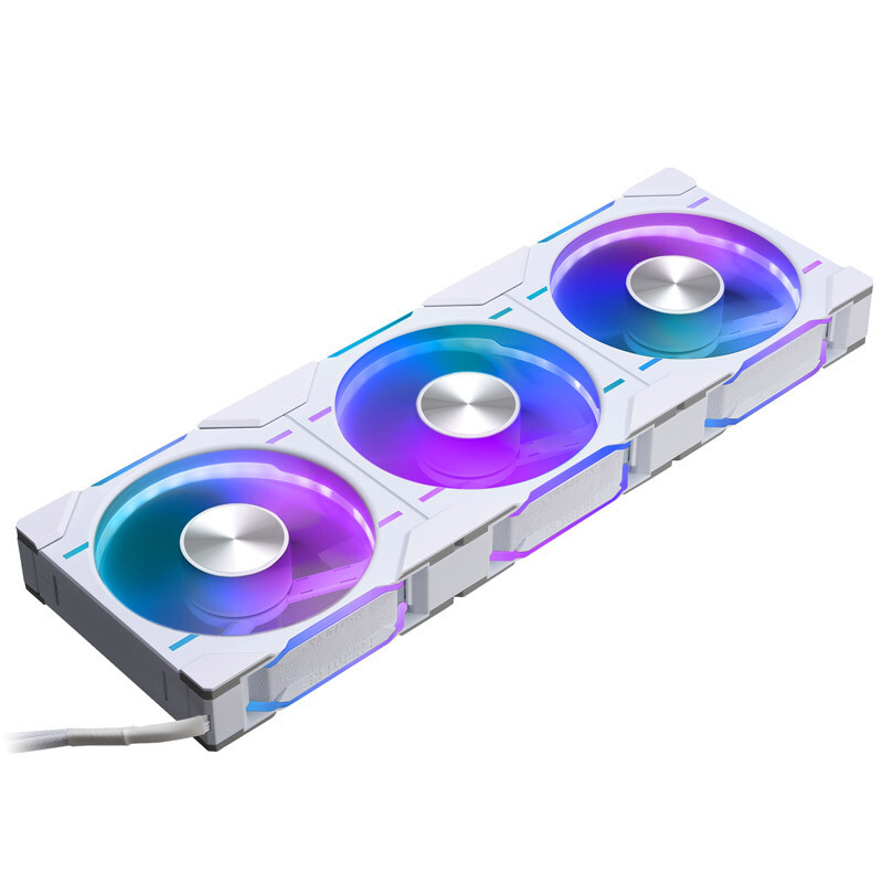 PHANTEKS D30 PWM Reverse Airflow D-RGB weiß | 3er-Pack 120mm Gehäuselüfter von Phanteks