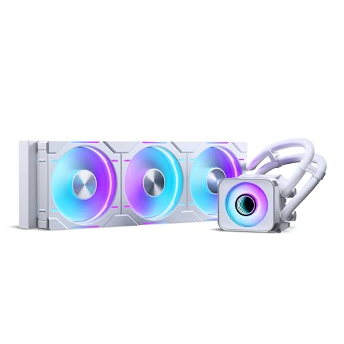 Phanteks GLACIER ONE 360D30 X2 DRGB 360mm AiO-Wasserkühlung - CPU-Kühler mit D-RGB, drei D30-Lüftern & Aluminium-Deckel – Weiß Phanteks GLACIER ONE 360D30 X2 DRGB 360mm AiO-Wasserkühlung - CPU-Kühler mit D-RGB, drei D30-Lüftern & Aluminium-Deckel – Weiß von Phanteks