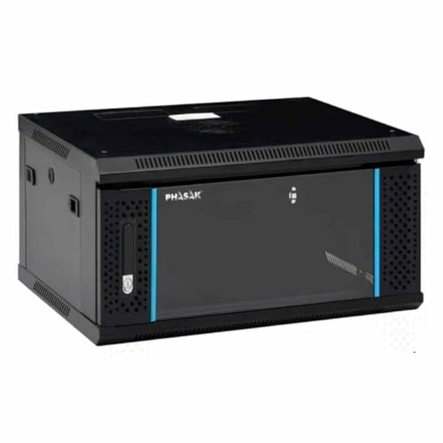 Phasak Rack-Schrank PHO 2106D - Metall, Wandmontage, bunt, Desktop-kompatibel, 62 x 49 x 15 cm von Phasak