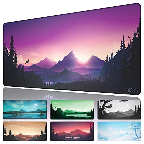 PhaseByte Sunrise Peak Erweitertes Gaming-Mauspad, rutschfestes, großes Gaming-Mauspad mit genähten Kanten, Glatte Mikrofaser-Computer-Schreibtischmatte, handwaschbar, großes Gaming-Mauspad, 89,9 x PhaseByte Sunrise Peak Erweitertes Gaming-Mauspad, rutschfestes, großes Gaming-Mauspad mit genähten Kanten, Glatte Mikrofaser-Computer-Schreibtischmatte, handwaschbar, großes Gaming-Mauspad, 89,9 x von PhaseByte