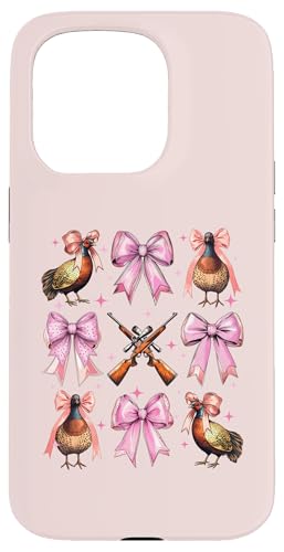 Kokette Schleife Fasan Jäger Fasan Jagd Rosa Mädchen Mama Hülle für iPhone 15 Pro von Pheasant Hunter Coquette Aesthetic Women Clothing