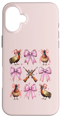 Kokette Schleife Fasan Jäger Fasan Jagd Rosa Mädchen Mama Hülle für iPhone 16 Plus von Pheasant Hunter Coquette Aesthetic Women Clothing