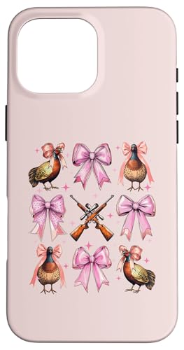 Kokette Schleife Fasan Jäger Fasan Jagd Rosa Mädchen Mama Hülle für iPhone 16 Pro Max von Pheasant Hunter Coquette Aesthetic Women Clothing