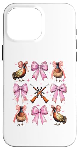 Kokette Schleife Fasan Jäger Fasan Jagd Rosa Mädchen Mama Hülle für iPhone 16 Pro Max von Pheasant Hunter Coquette Aesthetic Women Clothing