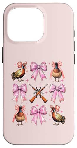 Kokette Schleife Fasan Jäger Fasan Jagd Rosa Mädchen Mama Hülle für iPhone 16 Pro von Pheasant Hunter Coquette Aesthetic Women Clothing