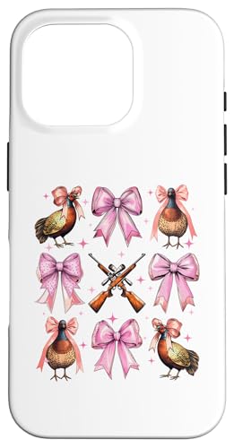 Kokette Schleife Fasan Jäger Fasan Jagd Rosa Mädchen Mama Hülle für iPhone 16 Pro von Pheasant Hunter Coquette Aesthetic Women Clothing