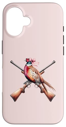 Kokette Schleife Fasan Jäger Fasan Jagd Rosa Mädchen Mama Hülle für iPhone 16 von Pheasant Hunter Coquette Aesthetic Women Clothing