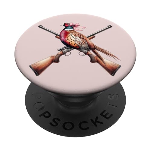 Kokette Schleife Fasan Jäger Fasan Jagd Rosa Mädchen Mama PopSockets Klebender PopGrip von Pheasant Hunter Coquette Aesthetic Women Clothing