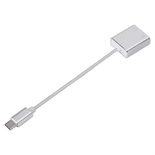 Externe 3,5-mm-Typ-C-Aluminium-Soundkarte für Mobiltelefone, Tablets, Notebooks, Mikrofoneingang und Kopfhörerausgang, Plug-and-Play-Geräuschunterdrückung von Phefop