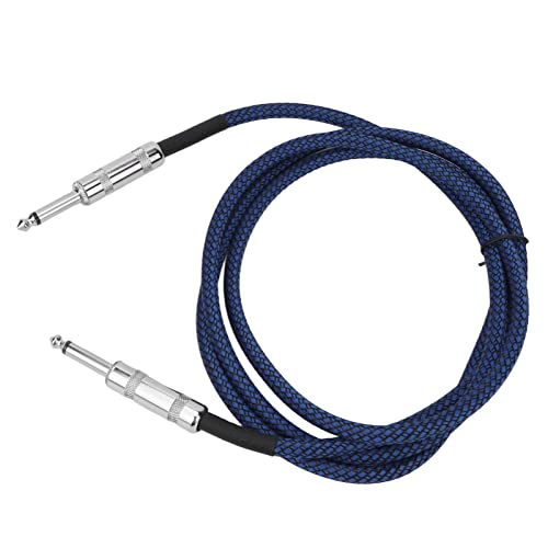Phefop 1/4 Zoll Gitarrenkabel Low -Rausch -Klang mit Hoher Stabilität für E Gitarren Bassverstärker Blaues Nylonmaterial (#2) von Phefop