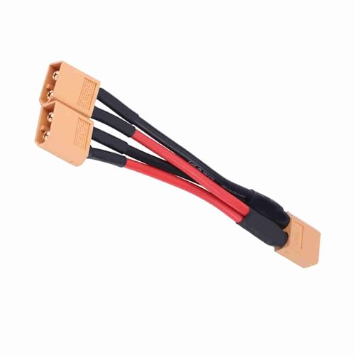 Phefop Parallelkabel, Akkapter des Akku -Pack -Steckers 14AWG -Kabel mit Silikonmantel für Schnelles Laden, RC Lipo (1 weiblich und 2 männlich) von Phefop