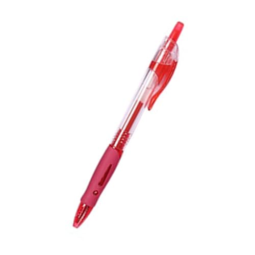 Phefop Versenkbare Kugelschreiber, 0,5 -mm -Schüler, die Stifte mit Reibungslosen Schreiberfahrung, Schnelle Trocknungstinte, Plastikmaterial, für Schulbürogebrauch Schreiben (Rot) von Phefop