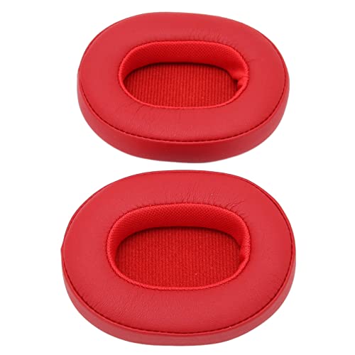 Wireless Headset Earpads für Hesh3 Kopfhörer, Langlebige Proteinleder -Ersatzpolster für Bequeme Verschleiß, 2 Stücke (Rot) von Phefop