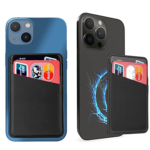 Phelinta Magnetic Wallet Kompatibel mit iPhone 15 14 13 12 Series, für Magsafe Wallet Leder Kreditkartenetui Wallet Passt 2 Karten von Phelinta