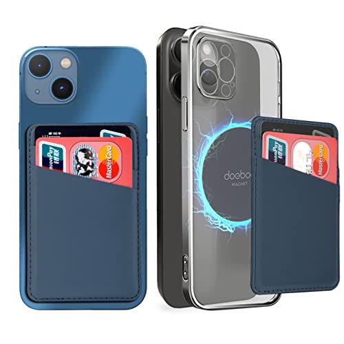 Phelinta Magnetisches Wallet Kompatibel Mit iPhone 15 14 13 12 Series, Für Magsafe Leder Kreditkartenetui Passt 2 Karten von Phelinta
