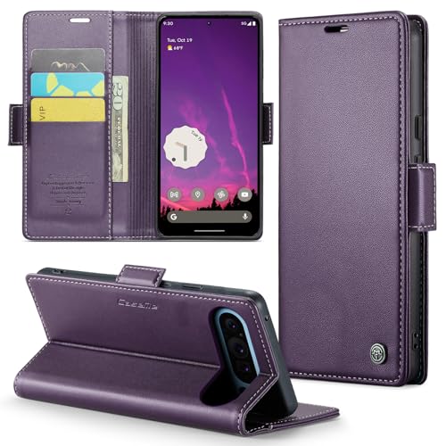 Phernykas Handyhülle für Google Pixel 9 Pro XL hülle Leder, Klapphülle mit Standfunktion und Kartenfächern Cover Google Pixel 9 Pro XL 360 Grad hülle Stoßfeste Flip Case (Farbe) von Phernykas