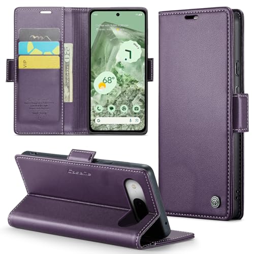 Phernykas Handyhülle für Pixel 8A Hülle Leder,Magnetische Klapphülle mit kartenfach und Standfunktion Smartphone Schutzhülle Lederhülle Google Pixel 8A Flip Book Case (Farbe) von Phernykas