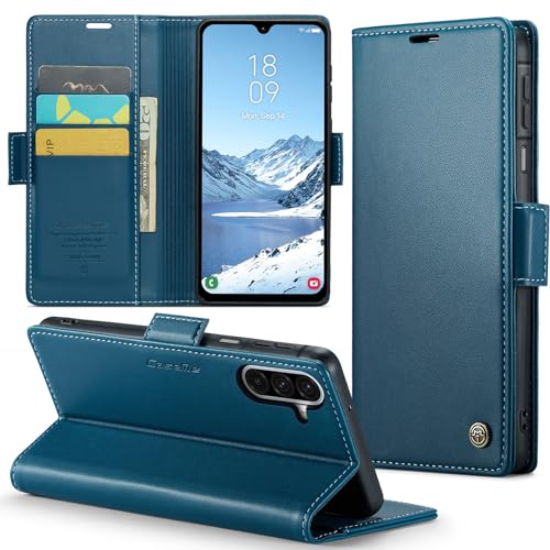 Phernykas Handyhülle für Samsung Galaxy A26 Hülle Leder,Magnetische Klapphülle mit kartenfach und Standfunktion Smartphone Schutzhülle Lederhülle Samsung A26 Flip Book Case (Blau) von Phernykas