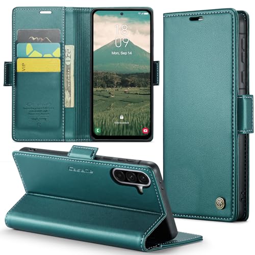 Phernykas Handyhülle für Samsung Galaxy A36 Hülle Leder,Magnetische Klapphülle mit kartenfach und Standfunktion Smartphone Schutzhülle Lederhülle Samsung A36 Flip Book Case (Blaugrün) von Phernykas