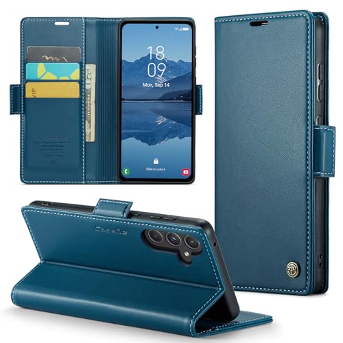 Phernykas Handyhülle für Samsung Galaxy A55 5G Hülle Leder,Magnetische Klapphülle mit kartenfach und Standfunktion Smartphone Schutzhülle Lederhülle Samsung Galaxy A55 5G Flip Book Case (Blau) von Phernykas