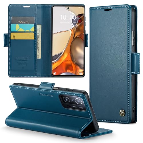 Phernykas Handyhülle für Xiaomi 11T Pro Hülle Leder,Magnetische Klapphülle mit kartenfach und Standfunktion Smartphone Schutzhülle Lederhülle Xiaomi 11T Flip Book Case (Blau) von Phernykas