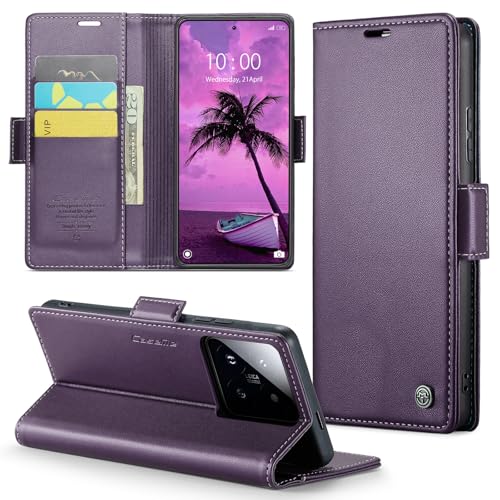 Phernykas Handyhülle für Xiaomi 14 Pro hülle Leder, Klapphülle mit Standfunktion und Kartenfächern Cover Xiaomi 14 Pro 360 Grad hülle Stoßfeste Flip Case (Farbe) von Phernykas