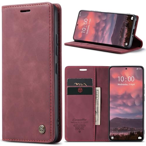 Phernykas Handyhülle für Xiaomi 14T Pro Hülle Leder,Magnetische Klapphülle mit kartenfach und Standfunktion Smartphone Schutzhülle Lederhülle 14T Pro Flip Book Case (Rosa) von Phernykas