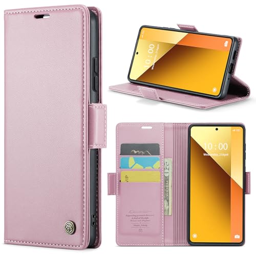 Phernykas Handyhülle für Xiaomi Redmi Note 13 5G hülle Leder, Klapphülle mit Standfunktion und Kartenfächern Cover Xiaomi Redmi Note 13 5G 360 Grad hülle Stoßfeste Flip Case (Golden) von Phernykas