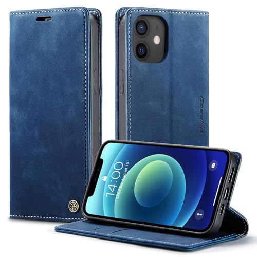 Phernykas Handyhülle für iPhone 12 mini Hülle, Premium Leder Klapphülle Flip Case mit Standfunktion und Kartenfach Handytasche Hülle für iPhone 12 mini Wallet Case Stoßfeste Schutzhülle, Blau Phernykas Handyhülle für iPhone 12 mini Hülle, Premium Leder Klapphülle Flip Case mit Standfunktion und Kartenfach Handytasche Hülle für iPhone 12 mini Wallet Case Stoßfeste Schutzhülle, Blau von Phernykas