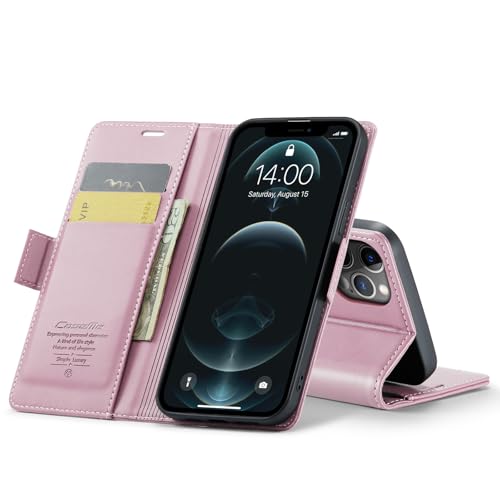 Phernykas Handyhülle für iPhone 12 Pro hülle Leder, Klapphülle mit Standfunktion und Kartenfächern Cover iPhone 12 Pro 360 Grad hülle Stoßfeste Flip Case (Golden) von Phernykas