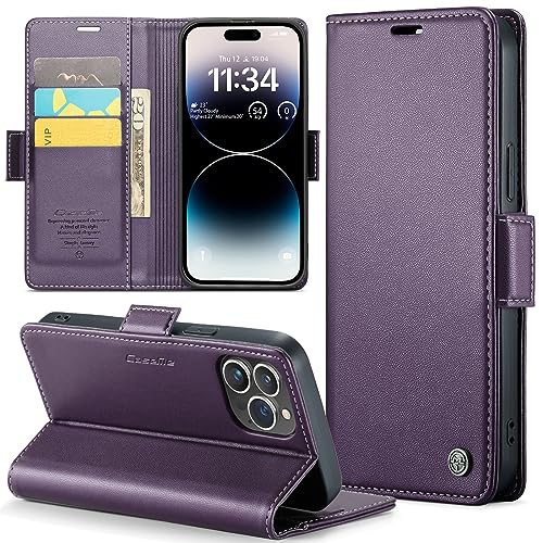 Phernykas Handyhülle für iPhone 14 Pro Hülle Leder,Magnetische Klapphülle mit kartenfach und Standfunktion Smartphone Schutzhülle Lederhülle iPhone 14 Pro Flip Book Case (Farbe) von Phernykas