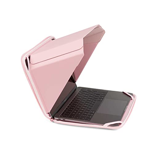 Philbert Design 15”/16” MacBook - Screen Shade Sleeve mit integrierter Hood 4-in-1: Sonnenschutz, Datenschutz, Hitzeschutz und Kontrastverstärkung. Laptophülle mit Tasche. Hemp Patent D790551 - Rosa von Philbert