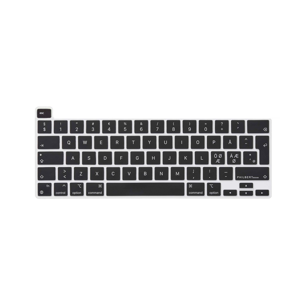 Philbert - Keyboard Cover - Scandinavian letters - MacBook Pro 13” M1-M2 2020/2022 and 16” 2019 - Black Philbert - Keyboard Cover - Scandinavian letters - MacBook Pro 13” M1-M2 2020/2022 and 16” 2019 - Black von Philbert