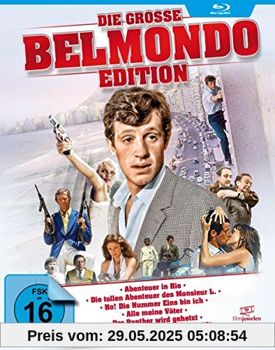 Die große Belmondo-Edition (u.a. Abenteuer in Rio, Monsieur L., Der Teufelskerl, Der Panther wird gehetzt) [Blu-ray] von Philippe de Broca