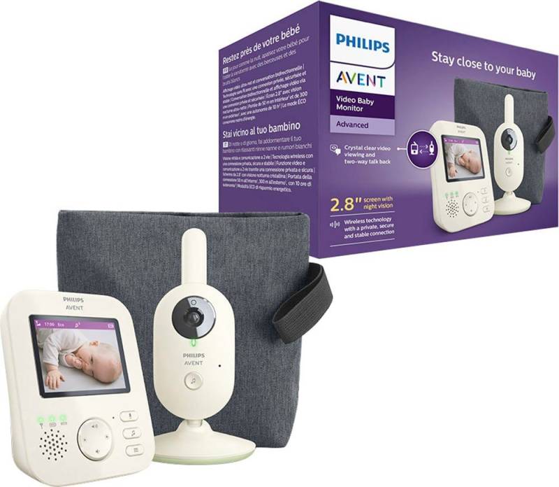 Philips AVENT Babyphone Advanced SCD882/26 Video, mit Farbbildschirm, Reichweite von 300 Metern und Gegensprechfunktion von Philips AVENT