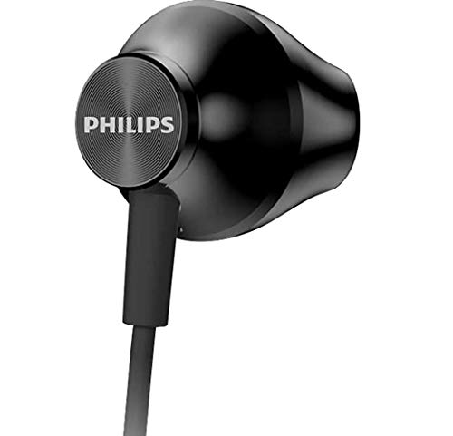 Philips Audio In Ear Kopfhörer UE100BK/00 mit verbesserter Bassleistung (14,2-mm-Neodym-Treiber, ergonomisches Design, 1-m-Kabel), Schwarz, einheitsgröße, TAUE100BK/00 von Philips Audio