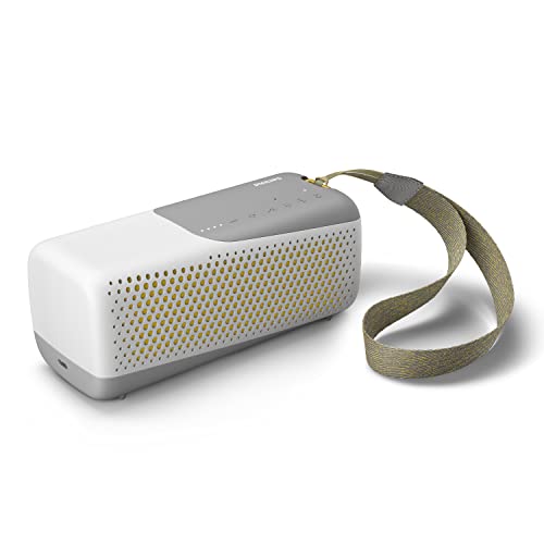 Philips Audio Kabellose Lautsprecher Bluetooth, Hochwertiger, Hochportabler & r IP67 Lautsprecher Mit Integriertem Mikrofon Für Anrufe, Bis Zu 12 Stunden Wiedergabe, TAS4807W, Weiß, TAS4807W/00 von Philips Audio