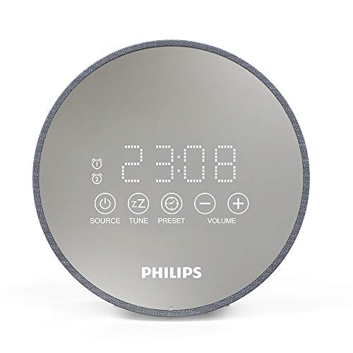 Philips Audio Radiowecker DR402/12 Digitaler Radiowecker (Sleep Timer, USB Ladefunktion, 2 Weckfunktionen) TADR402/12 Silber von Philips Audio